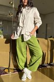 Gaberdine Shelby Barrel Pant Olive